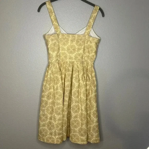 Maeve Anthropologie yellow dragonfly cafe sundress size 8 - Picture 7 of 14